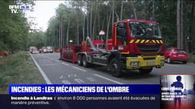 Incendies: un espace logistique pour réparer les véhicules des pompiers installé à Hostens, en Gironde