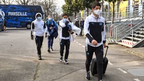 Sakai et les joueurs de l'OM