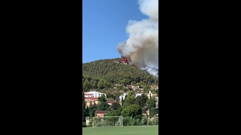 Bouches-du-Rhône: une centaine de pompiers mobilisés contre un incendie à Auriol