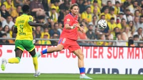 Illia Zabarnyi lors de son premier match avec le PSG face à Nantes, 17 août 2025