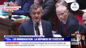 Motion de rejet contre la loi Immigration: "Vous avez peur du débat" répond Gérald Darmanin à Edwige Diaz