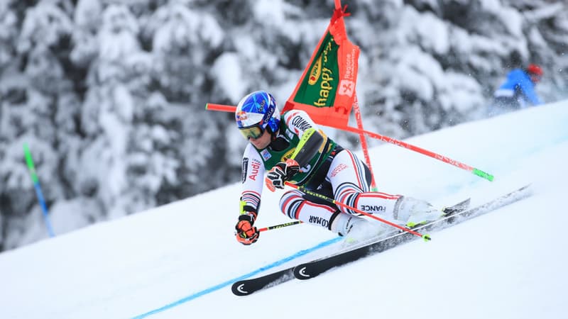 Alexis Pinturault lors du deuxième géant de Santa Caterina