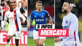 Depay, Digne, Marcelo... Les 5 infos mercato du 12 janvier à la mi-journée  