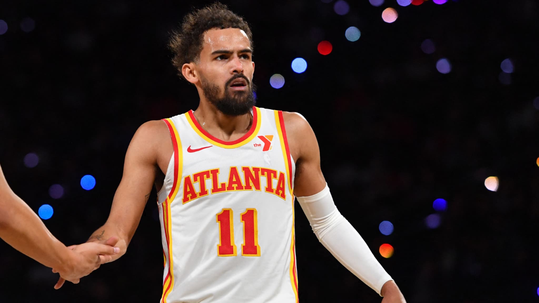Trae Young lors du match de NBA entre les Atlanta Hawks et les Brooklyn Nets - le 14/12/2024