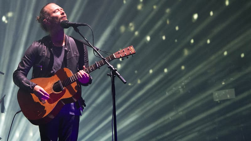 Thom Yorke, leader de Radiohead, le 16 avril 2017 à Coachella