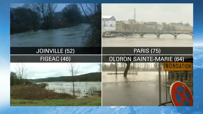 Une vingtaine de départements sont en alerte orange pour risque d'inondations lundi.