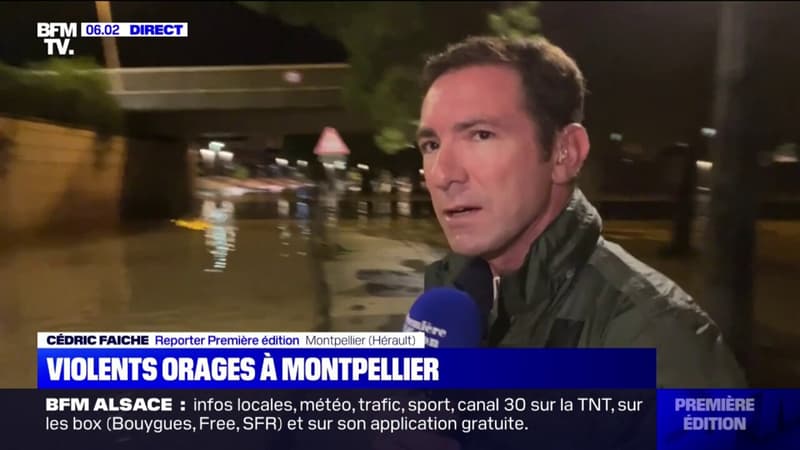 Après les violents orages de cette nuit à Montpellier et à Nîmes, les habitants se réveillent avec des routes inondées