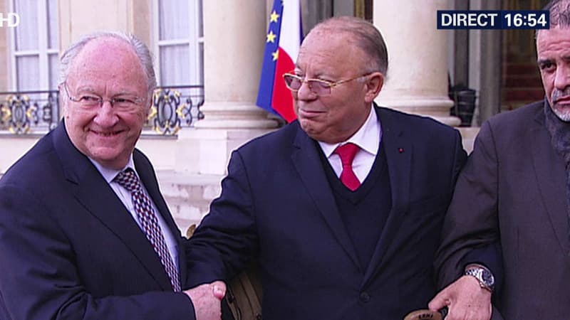 Les président du Crif et du Conseil français du Culte musulman (CFCM), Roger Cukierman et Dalil Boubakeur