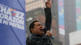 Le président vénézuélien Hugo Chavez lors de la campagne présidentielle de 2012