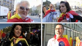 "Il faut qu’on arrête de se cacher", des unionistes expliquent pourquoi ils manifestent à Barcelone
