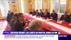 Consultations à Matignon: les chefs de partis réunis autour du Premier ministre
