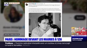 Paris: des hommages à Dominique Bernard devant les mairies