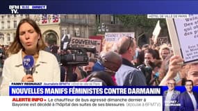 Un grand rassemblement féministe à Paris contre les nominations de Gérald Darmanin et d'Éric Dupond-Moretti