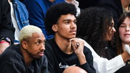 Oscar Wembanyama lors d'un match de Betclic Elite entre Boulogne-Levallois et Paris - le 16/05/2023