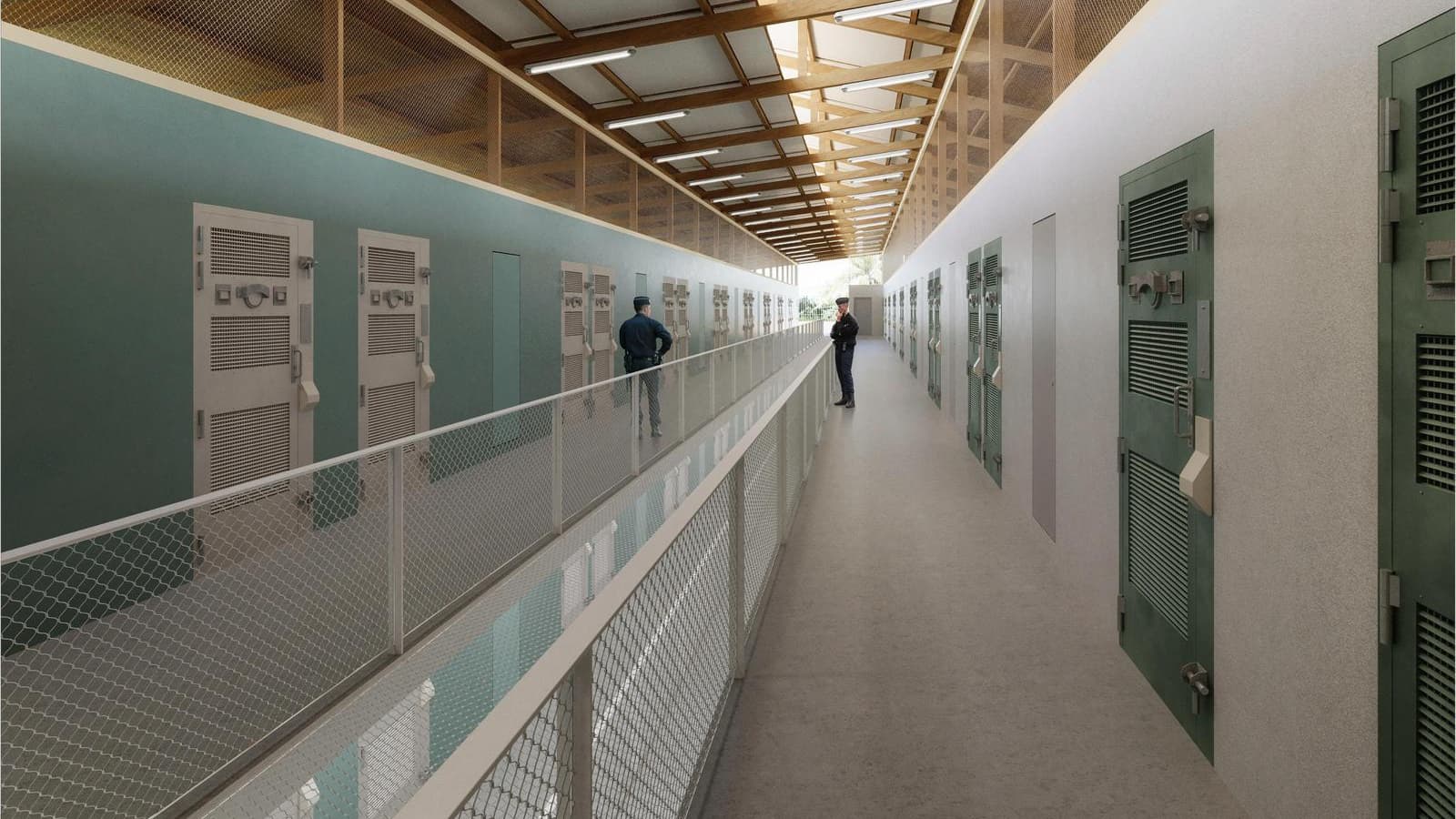 Croquis 3D de la future prison qui doit être construite en Guyane et dont l'ouverture est prévue en 2028.  
