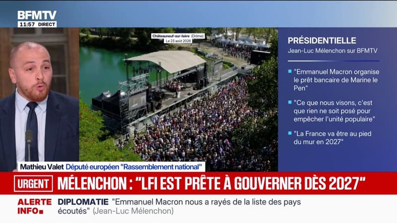 Discours de Jean-Luc Mélenchon: "J'ai entendu beaucoup de fumisteries et pas beaucoup de propositions concrètes", souffle Mathieu Valet (RN)