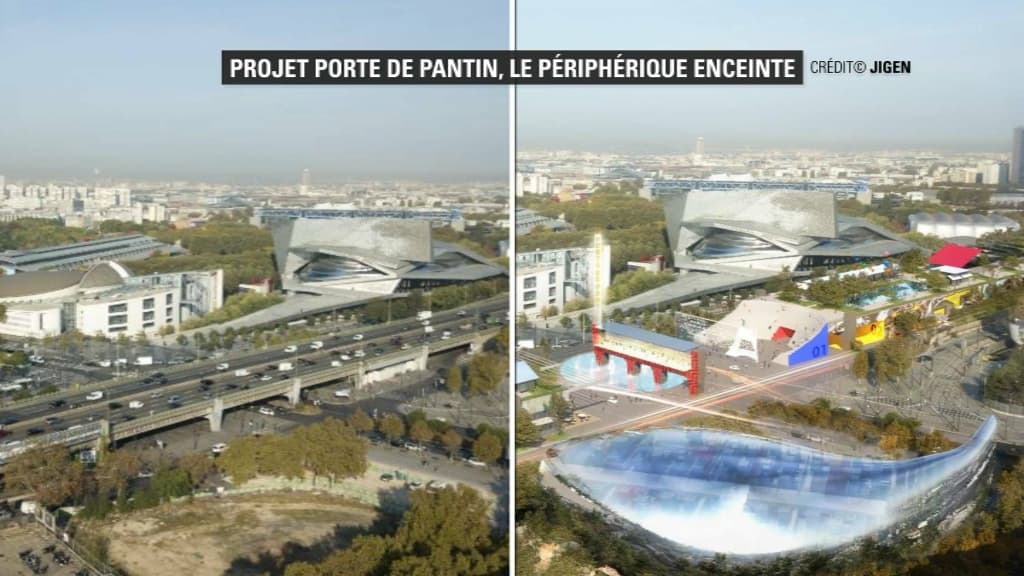 Le réaménagement de la porte de Pantin. Le réaménagement de la porte de Pantin.