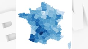 La carte de la participation à 17h pour le premier tour des élections législatives, le 12 juin 2022.