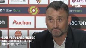 Lens-PSG : Haise "fier de ses joueurs et de ses supporters"