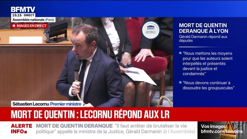 Mort de Quentin: "La justice doit passer sans aucune pression", assure Sébastien Lecornu