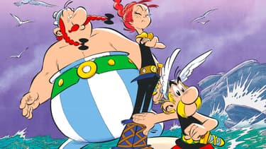 Détail de la couverture du nouvel album d'Astérix, La Fille de Vercingétorix