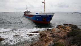 Le "Rhodanus" s'est échoué dans la nuit de samedi à dimanche dans la réserve naturelle de Bonifacio