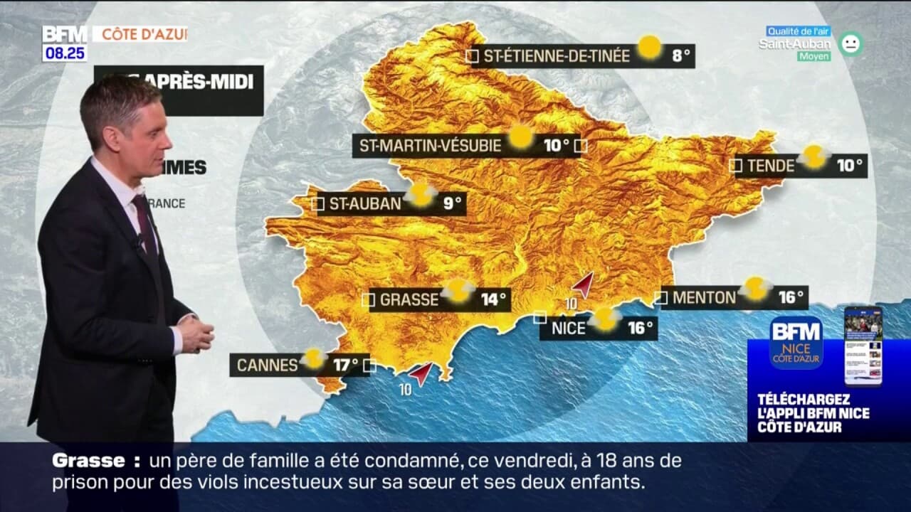 Météo Côte d’Azur: des températures très douces ce samedi, jusqu'à 16°C ...
