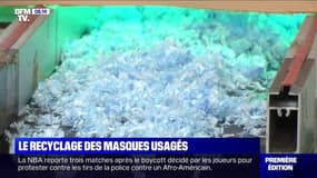 Ce que deviennent certains des masques chirurgicaux usagés