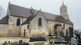 L'église de la commune d'Escoville dans le Calvados 