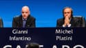 Gianni Infantino et Michel Platini, à Vienne le 24 mars 2015