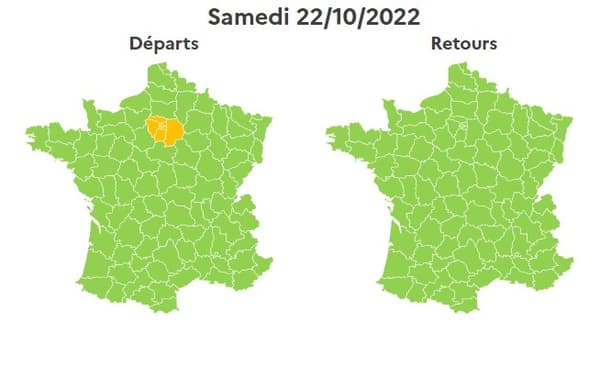 This Saturday October 22 is classified orange in the direction of departures in Ile-de-France.