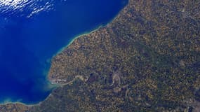 La Normandie vue de l'espace, immortalisée par l'astronaute français Thomas Pesquet.