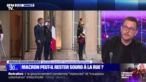 Retraites: pour Arnaud Marcinkiewicz (CGT Cheminots), Emmanuel Macron "n'est pas sourd" mais "a surtout peur de la démocratie"