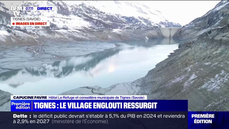 Englouti en 1952 pour construire un barrage, le village de Tignes en Savoie ressurgit 