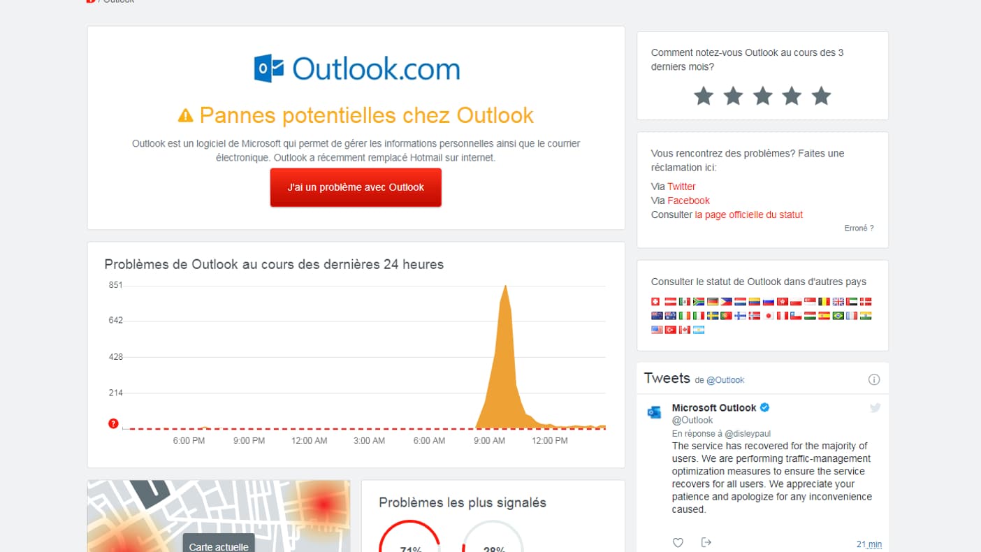 Panne Outlook