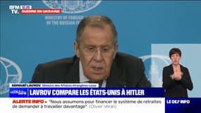 Guerre en Ukraine: Sergueï Lavrov compare les États-Unis aux nazis