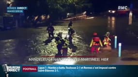 "A partir de quelques centimètres d'eau, une voiture peut être emportée" rappellent les secours après les intempéries dans le Sud-Est