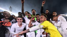 La joie des Parisiens après la victoire à Liverpool