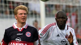 Effenberg face à Weah en 1999