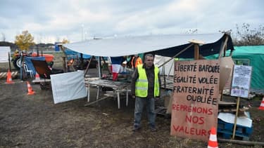 Un barrage de gilets jaunes - Image d'illustration