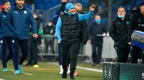 Jorge Sampaoli au Vélodrome pour un match de l'OM, le 17 mars 2022