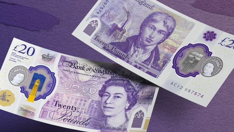 Le nouveau billet de 20 livres sterling, le 10 octobre 2019.