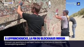 Le "blockhaus miroir" de Leffrinckoucke démonté