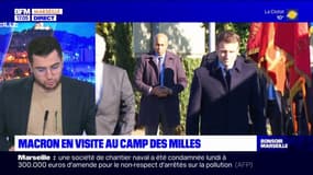 Aix-en-Provence: Emmanuel Macron en visite au Camp des Milles