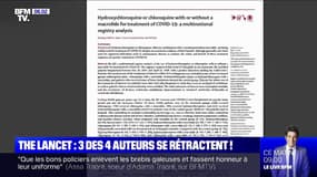 Hydroxychloroquine: pourquoi 3 des 4 auteurs de l'étude publiée dans The Lancet se rétractent