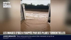 Pendant plusieurs heures, les routes d'Ibiza ont été submergées par des crues soudaines