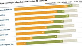 Le rapport permet de se représenter les différences culturelles entre 40 pays.