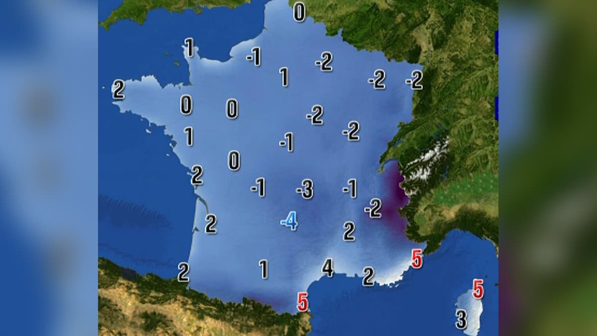 Les températures prévues le matin, le samedi 20 mars 2021.