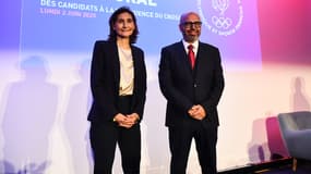 Amélie Oudéa-Castéra et Didier Seminet lors de leur grand oral pour la présidence du CNOSF - le 02/06/2025