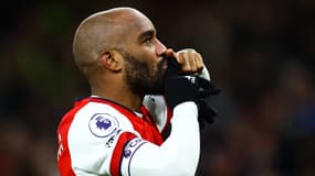 La célébration d'Alexandre Lacazette avec Arsenal, en février 2022